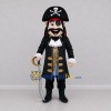 Custom Black and Gold Pirate Mascot Costume Adult Full Body Suit for Pirate Parties