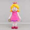 Custom Pink and Yellow Princess Mascot Costume Adult Full Body Suit for Birthday Parties