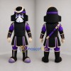 Custom Black and Purple Samurai Mascot Costume Adult Full Body Suit for Cultural Festivals