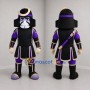 Custom Black and Purple Samurai Mascot Costume Adult Full Body Suit for Cultural Festivals