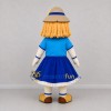 Custom Blue and Tan Scarecrow Girl Mascot Costume Adult Full Body Suit for Harvest Festivals