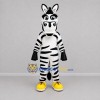Custom Black and White Zebra Mascot Costume Adult Full Body Suit for Zoo Events