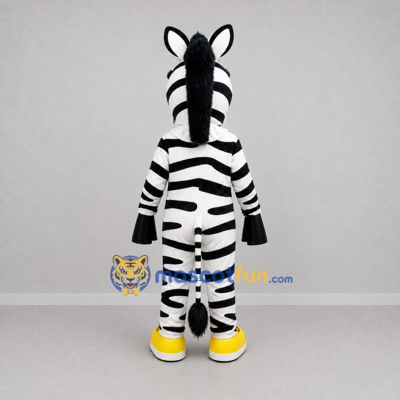 Custom Black and White Zebra Mascot Costume Adult Full Body Suit for Zoo Events