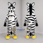 Custom Black and White Zebra Mascot Costume Adult Full Body Suit for Zoo Events