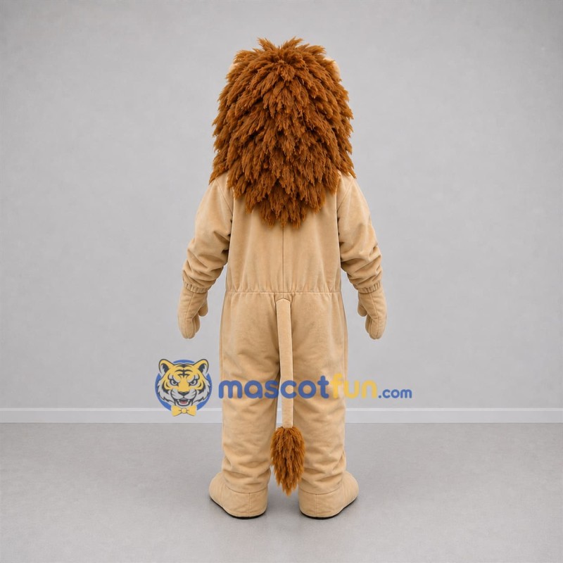 Custom Tan and Brown Lion Mascot Costume Adult Full Body Suit for Summer Events