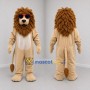 Custom Tan and Brown Lion Mascot Costume Adult Full Body Suit for Summer Events