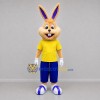 Custom Tan and Yellow Bunny Mascot Costume Adult Full Body Suit for School Events
