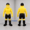 Custom Yellow and Black Strongman Mascot Costume Adult Full Body Suit for Sports Events