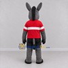 Custom Gray and Red Donkey Mascot Costume Adult Full Body Suit for Sports Events