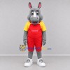 Custom Gray and Red Rhinoceros Mascot Costume Adult Full Body Suit for Zoo Events
