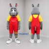 Custom Gray and Red Rhinoceros Mascot Costume Adult Full Body Suit for Zoo Events