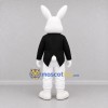 Custom White and Black Magician Bunny Mascot Costume Adult Full Body Suit for Magic Shows