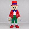 Custom Red and Green Top Hat Showman Mascot Costume Adult Full Body Suit for Carnival Events
