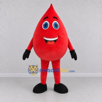 Custom Red Blood Drop Mascot Costume Adult Full Body Suit for Blood Donation Events