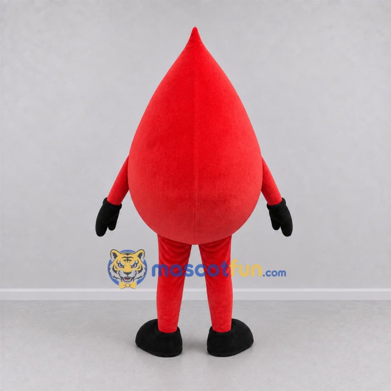 Custom Red Blood Drop Mascot Costume Adult Full Body Suit for Blood Donation Events