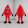 Custom Red Blood Drop Mascot Costume Adult Full Body Suit for Blood Donation Events