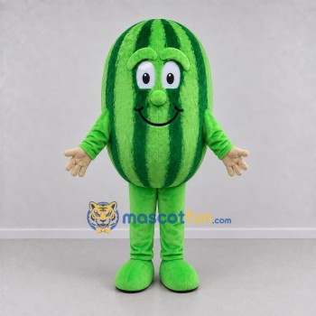 Custom Green Watermelon Mascot Costume Adult Full Body Suit for Farmers Markets