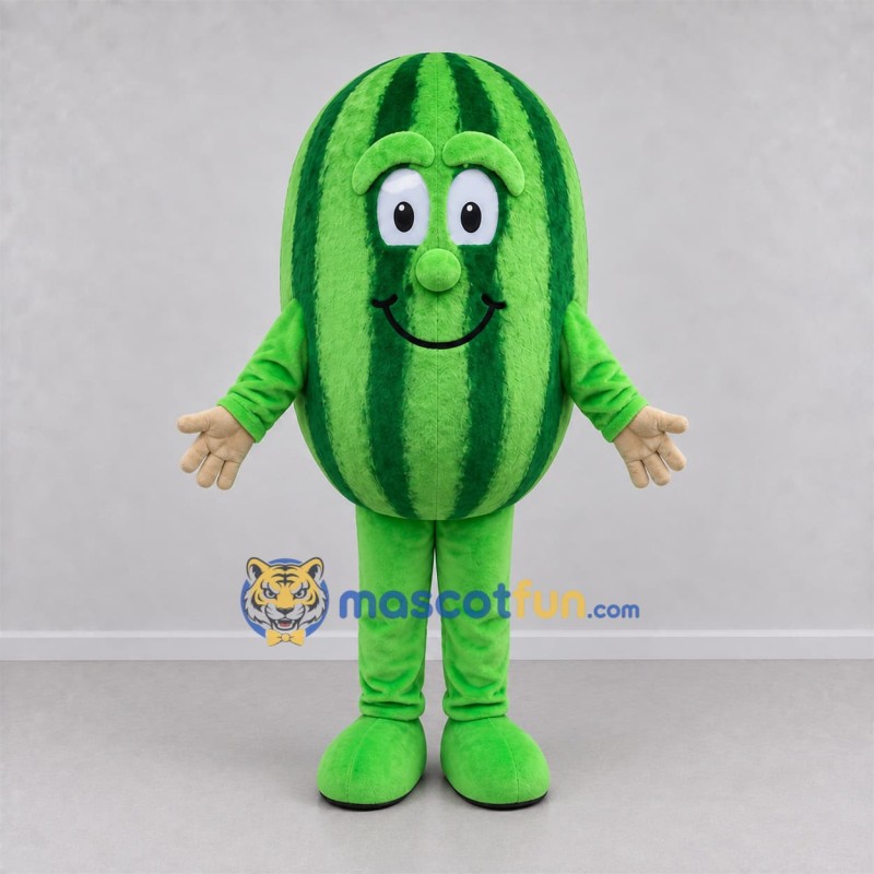 Custom Green Watermelon Mascot Costume Adult Full Body Suit for Farmers Markets