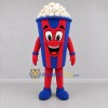 Custom Red and Blue Popcorn Bucket Mascot Costume Adult Full Body Suit for Cinema Promotions