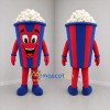 Custom Red and Blue Popcorn Bucket Mascot Costume Adult Full Body Suit for Cinema Promotions
