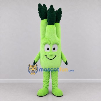 Custom Green Celery Mascot Costume Adult Full Body Suit for Farmers Markets