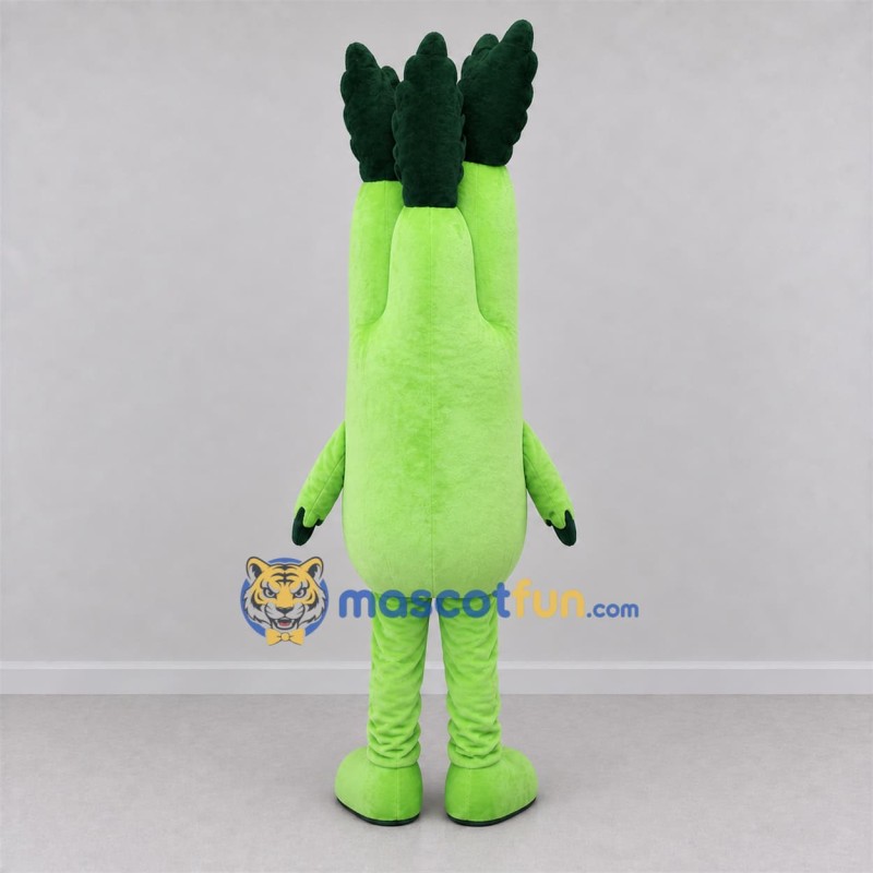 Custom Green Celery Mascot Costume Adult Full Body Suit for Farmers Markets