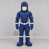Custom Blue and White Superhero Mascot Costume Adult Full Body Suit for Community Events