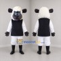 Custom Black and White Sheep Mascot Costume Adult Full Body Suit for Farm Events
