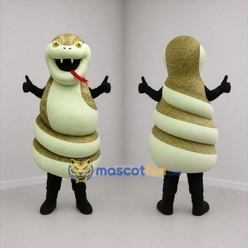Custom Green Snake Mascot Costume Adult Full Body Suit for Zoo Events