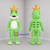 Custom Green and Gold Frog Prince Mascot Costume Adult Full Body Suit for Fairytale Events
