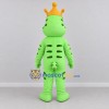 Custom Green and Gold Frog Prince Mascot Costume Adult Full Body Suit for Fairytale Events