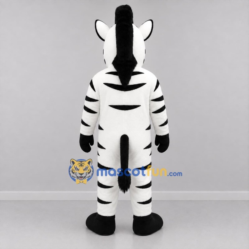 Custom Black and White Zebra Mascot Costume Adult Full Body Suit for Zoo Events