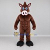 Custom Brown Boar Mascot Costume Adult Full Body Suit for Sports Events