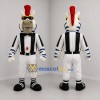 Custom White and Blue Zebra Referee Mascot Costume Adult Full Body Suit for Sports Events