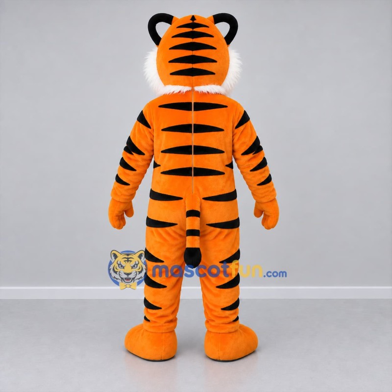 Custom Orange and Black Tiger Mascot Costume Adult Full Body Suit for School Events