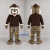 Custom Brown and White Tiger Mascot Costume Adult Full Body Suit for Community Events