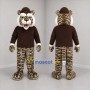 Custom Brown and White Tiger Mascot Costume Adult Full Body Suit for Community Events