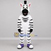 Custom Black and White Zebra Mascot Costume Adult Full Body Suit for School Events