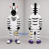 Custom Black and White Zebra Mascot Costume Adult Full Body Suit for School Events