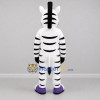 Custom Black and White Zebra Mascot Costume Adult Full Body Suit for School Events