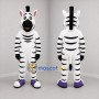 Custom Black and White Zebra Mascot Costume Adult Full Body Suit for School Events