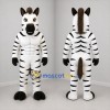 Custom Black and White Zebra Mascot Costume Adult Full Body Suit for Sports Events