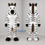 Custom Black and White Zebra Mascot Costume Adult Full Body Suit for Sports Events