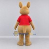Custom Tan and Red Long-Eared Animal Mascot Costume Adult Full Body Suit for School Events
