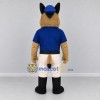 Custom Tan and Blue Police Dog Mascot Costume Adult Full Body Suit for Community Events