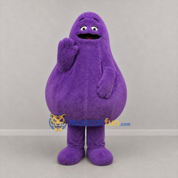 Custom Purple Monster Mascot Costume Adult Full Body Suit for Birthday Parties