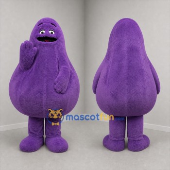 Custom Purple Monster Mascot Costume Adult Full Body Suit for Birthday Parties