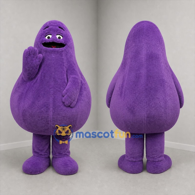 Custom Purple Monster Mascot Costume Adult Full Body Suit for Birthday Parties