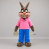 Custom Brown and Pink Bunny Mascot Costume Adult Full Body Suit for School Events