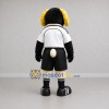Custom Black and White Ram Mascot Costume Adult Full Body Suit for Soccer Games